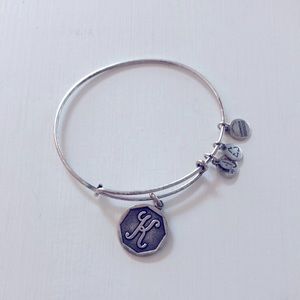 Alex & Ani “K” charm bracelet - silver
